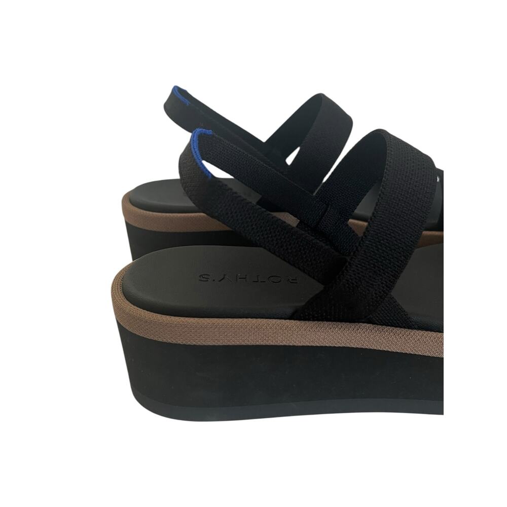 Rothy's The Lightweight Wedge Sandal In Black Size 10.5 - Picture 8 of 12